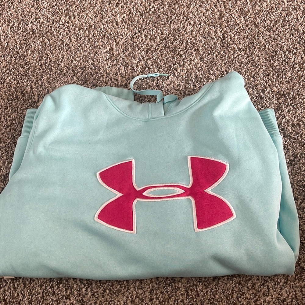 Under Armoir Blue & Pink Hoodie